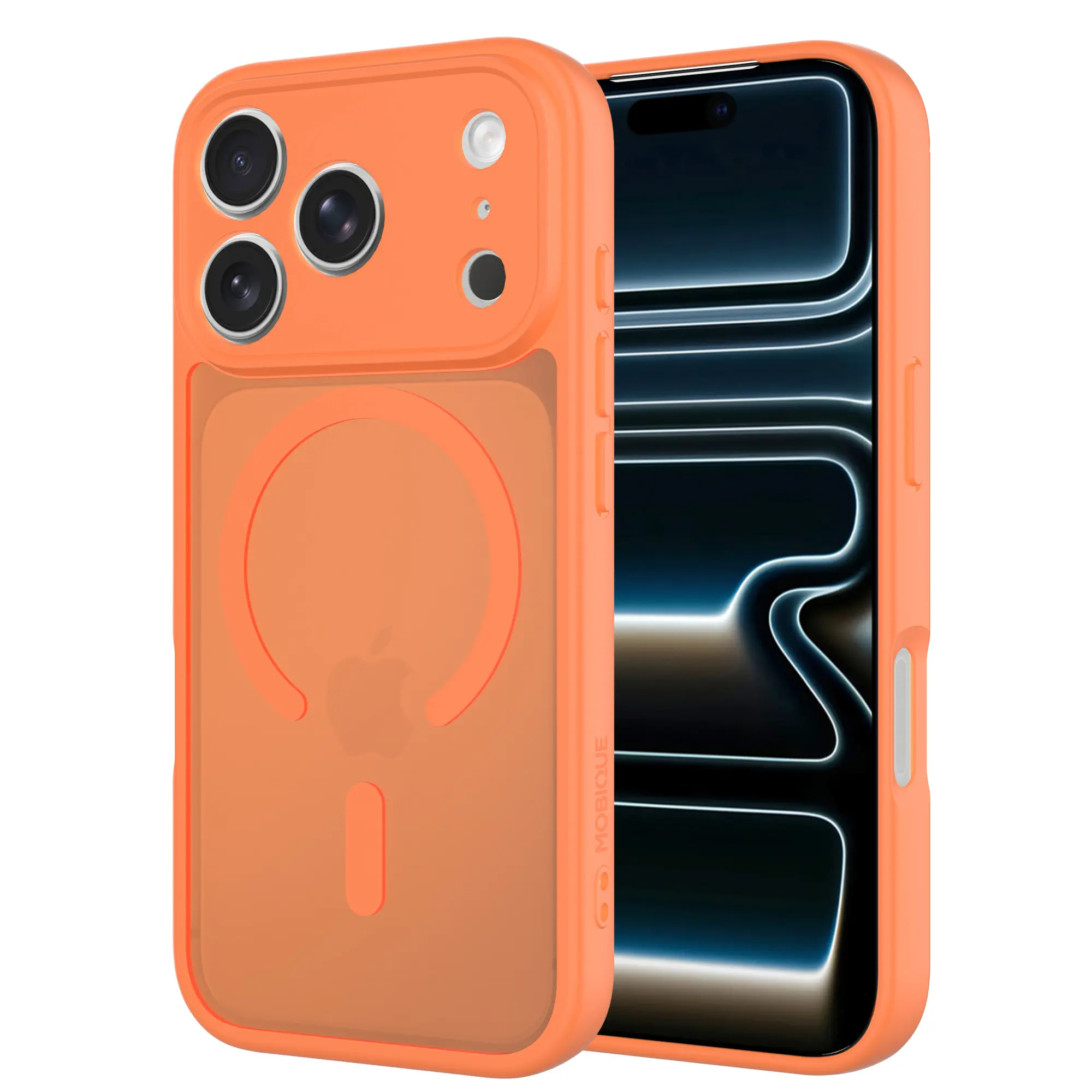 Magnetic Hybrid Skal iPhone 17 Pro Frosted Orange