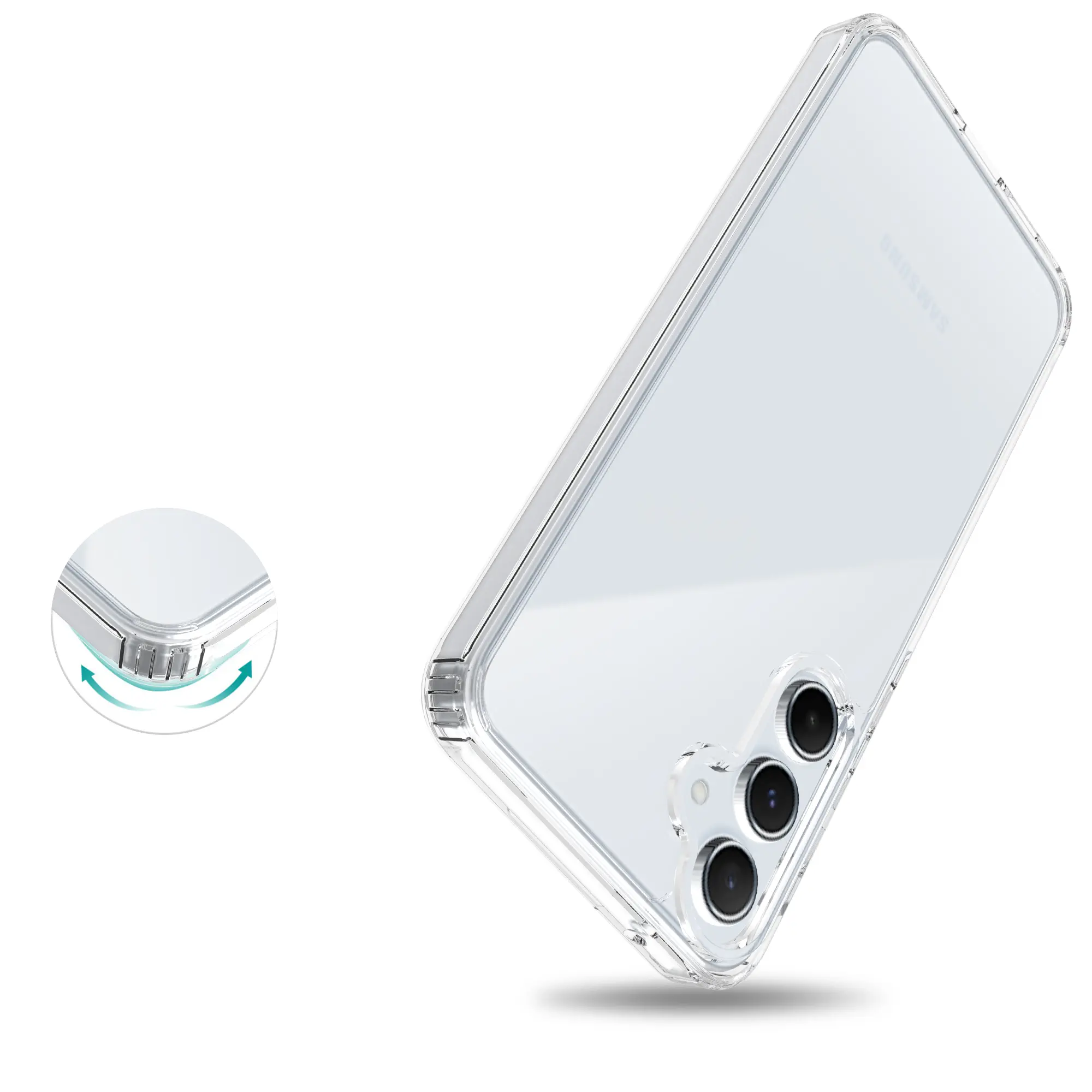 Hybridskal Samsung Galaxy A55 Genomskinlig