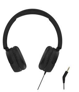 Sammenklappelige On-ear-høretelefoner 3.5mm, Sort
