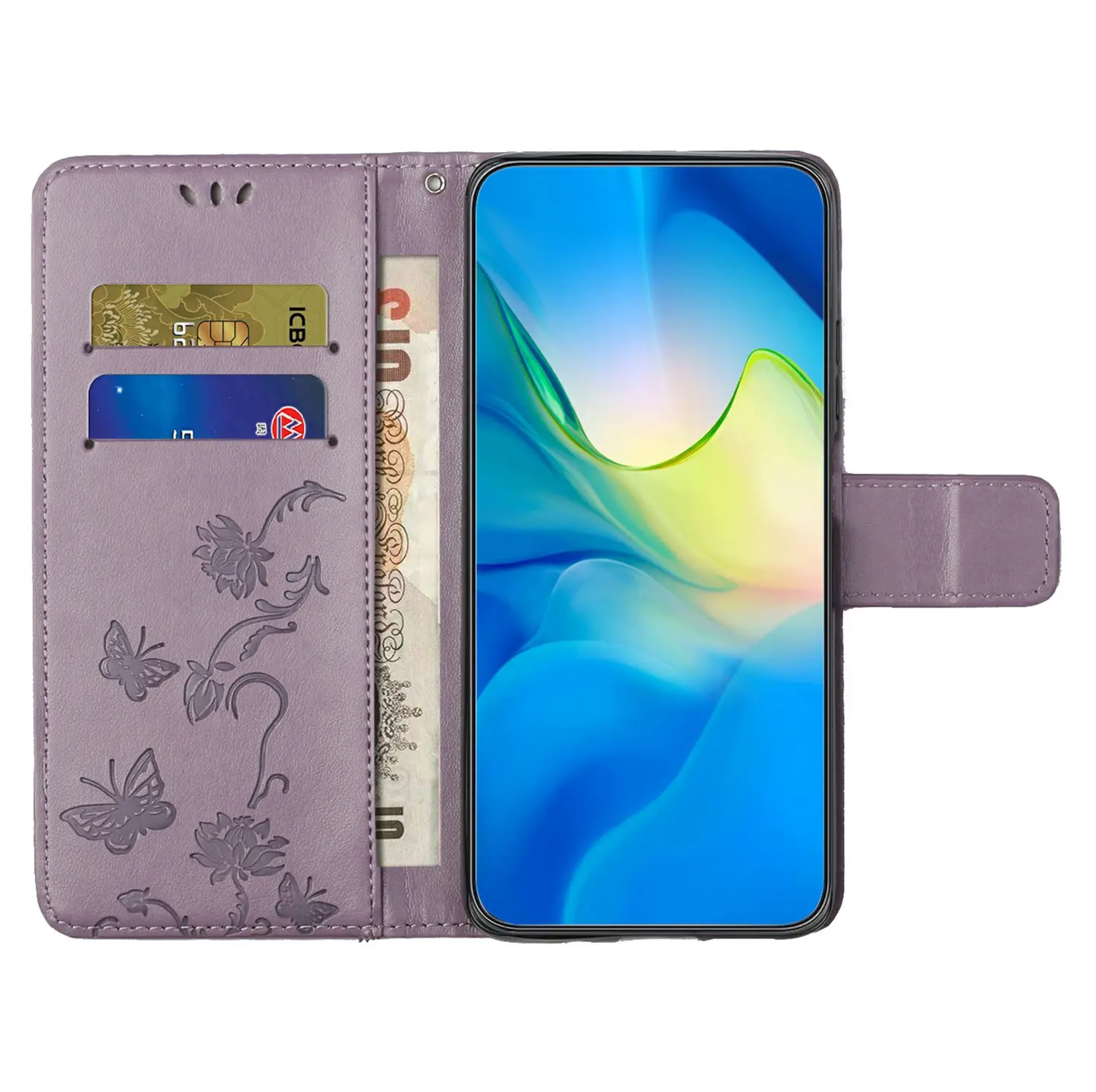 Läderfodral Fjärilar Samsung Galaxy A26 Lila