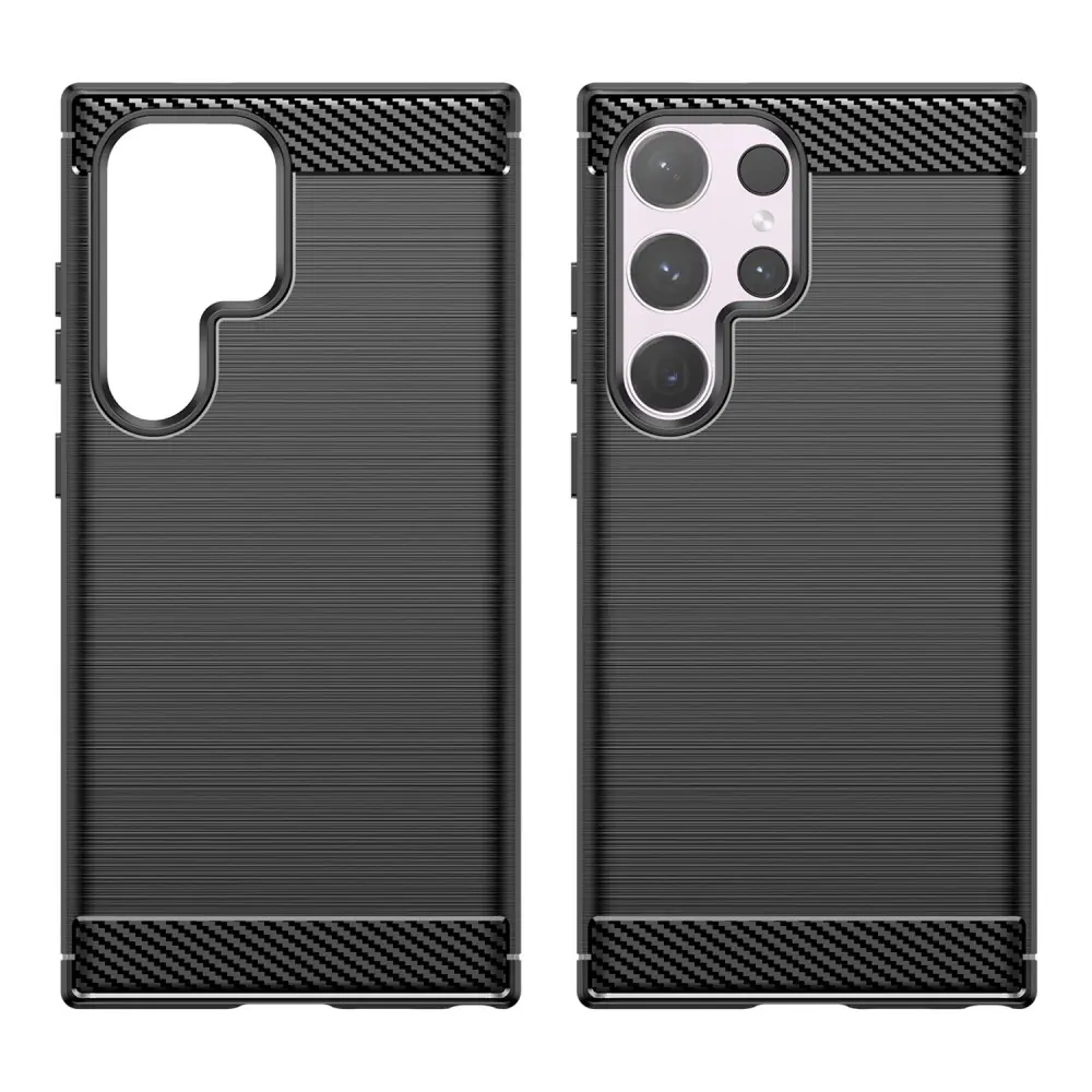 Samsung Galaxy S24 Ultra Skal TPU Brushed Svart