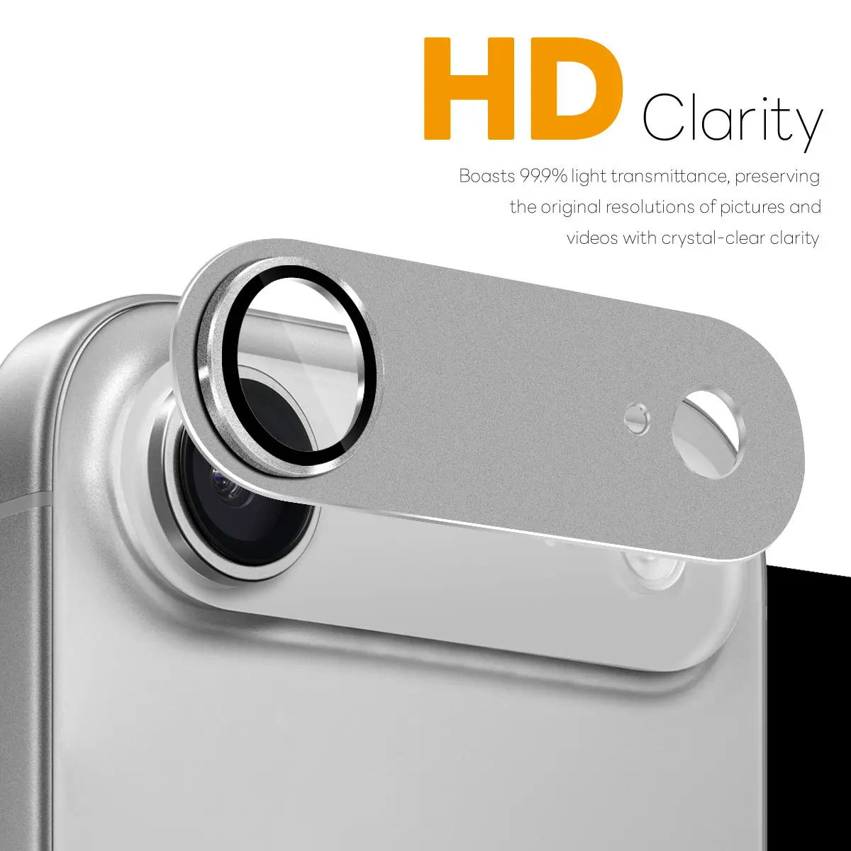 Kameraskydd Härdat Glas Metall iPhone Air Grå