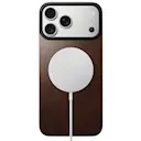 iPhone 17 Pro Max Magnetic Leather Back Rustic Brown