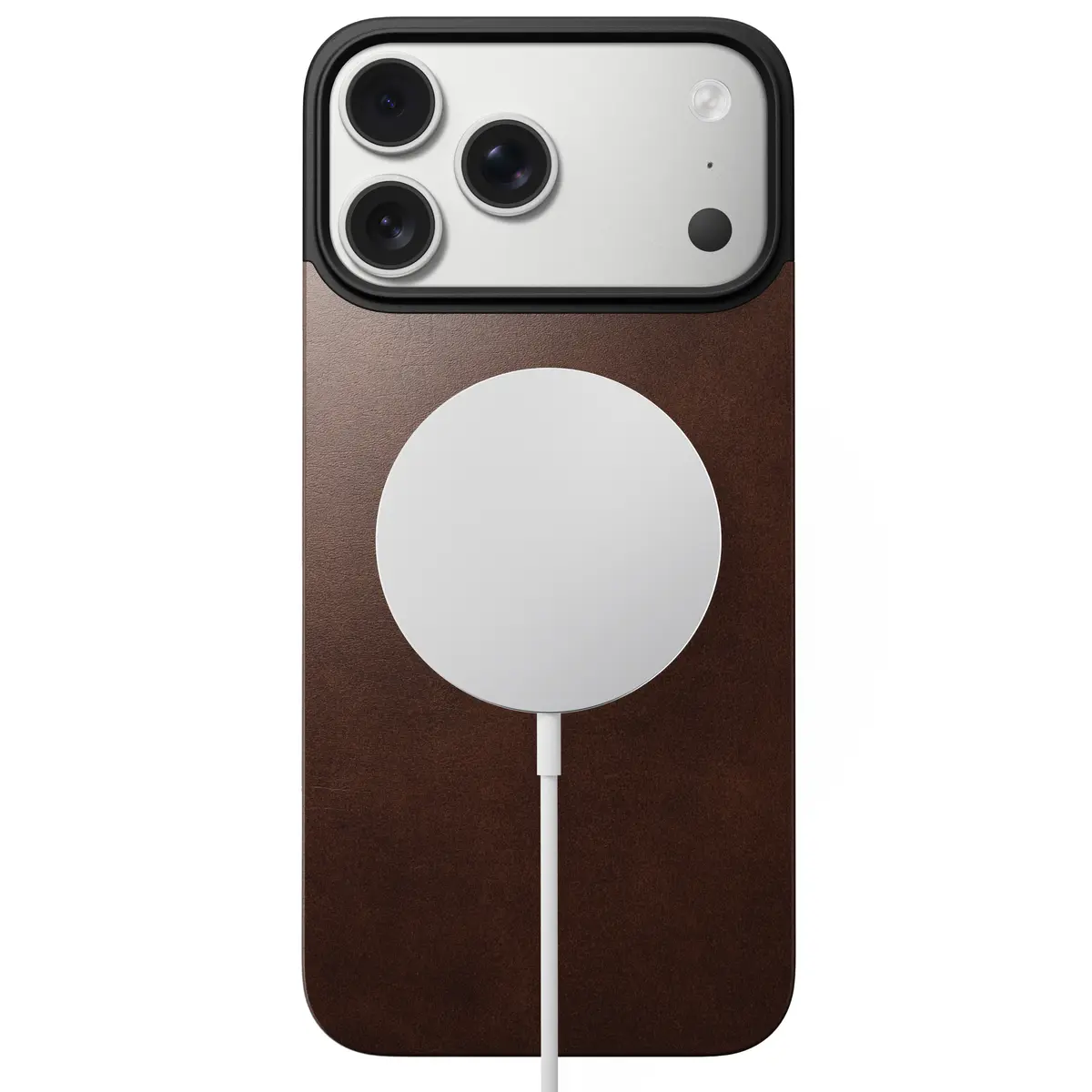 iPhone 17 Pro Max Magnetic Leather Back Rustic Brown
