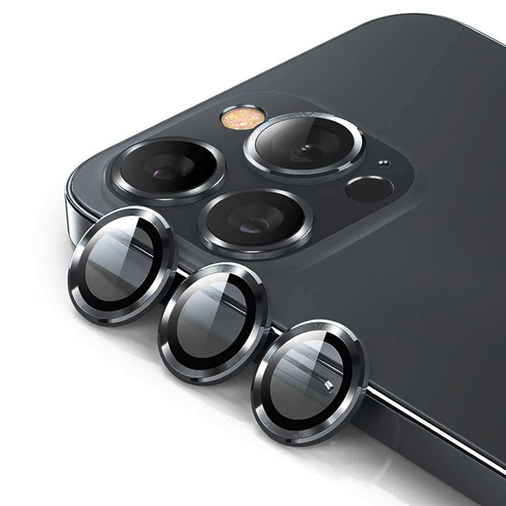 Hat Prince Linsebeskyttelse Aluminium iPhone 15 Pro Max Svart