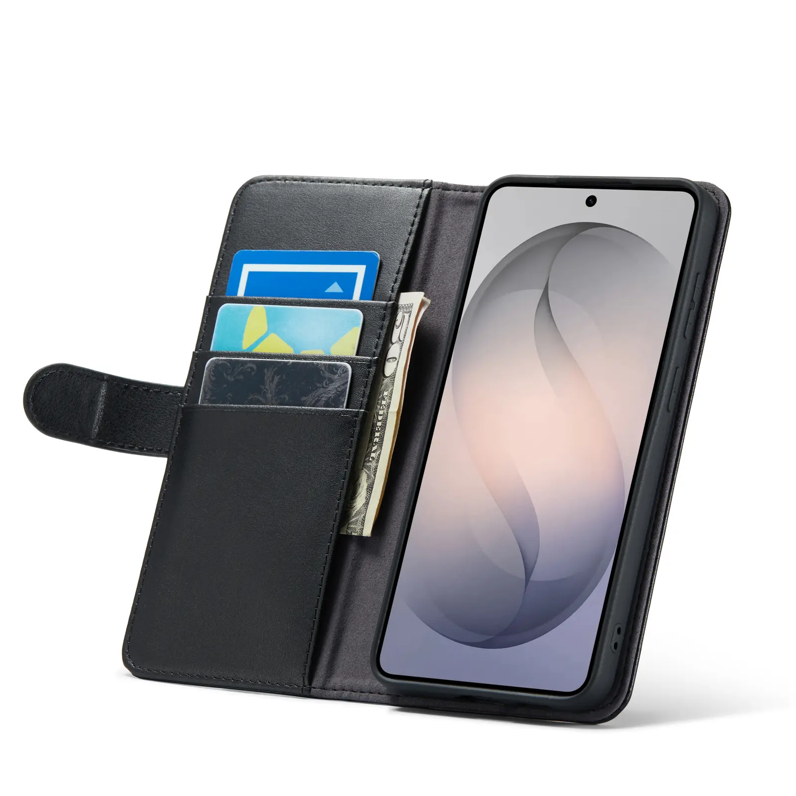 Äkta Läderfodral Samsung Galaxy S26 FE Svart