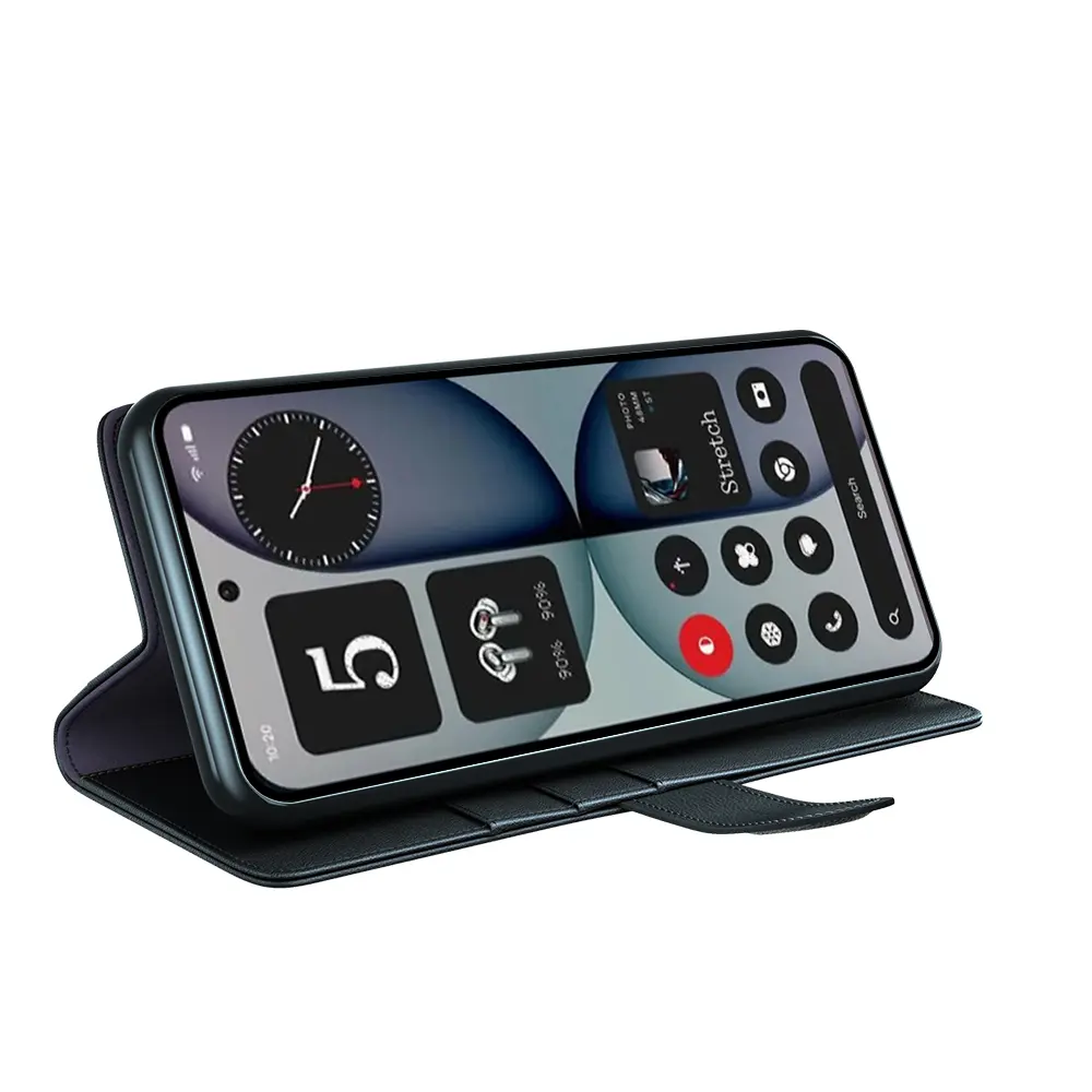 Äkta Läderfodral Nothing Phone 4a Pro Svart