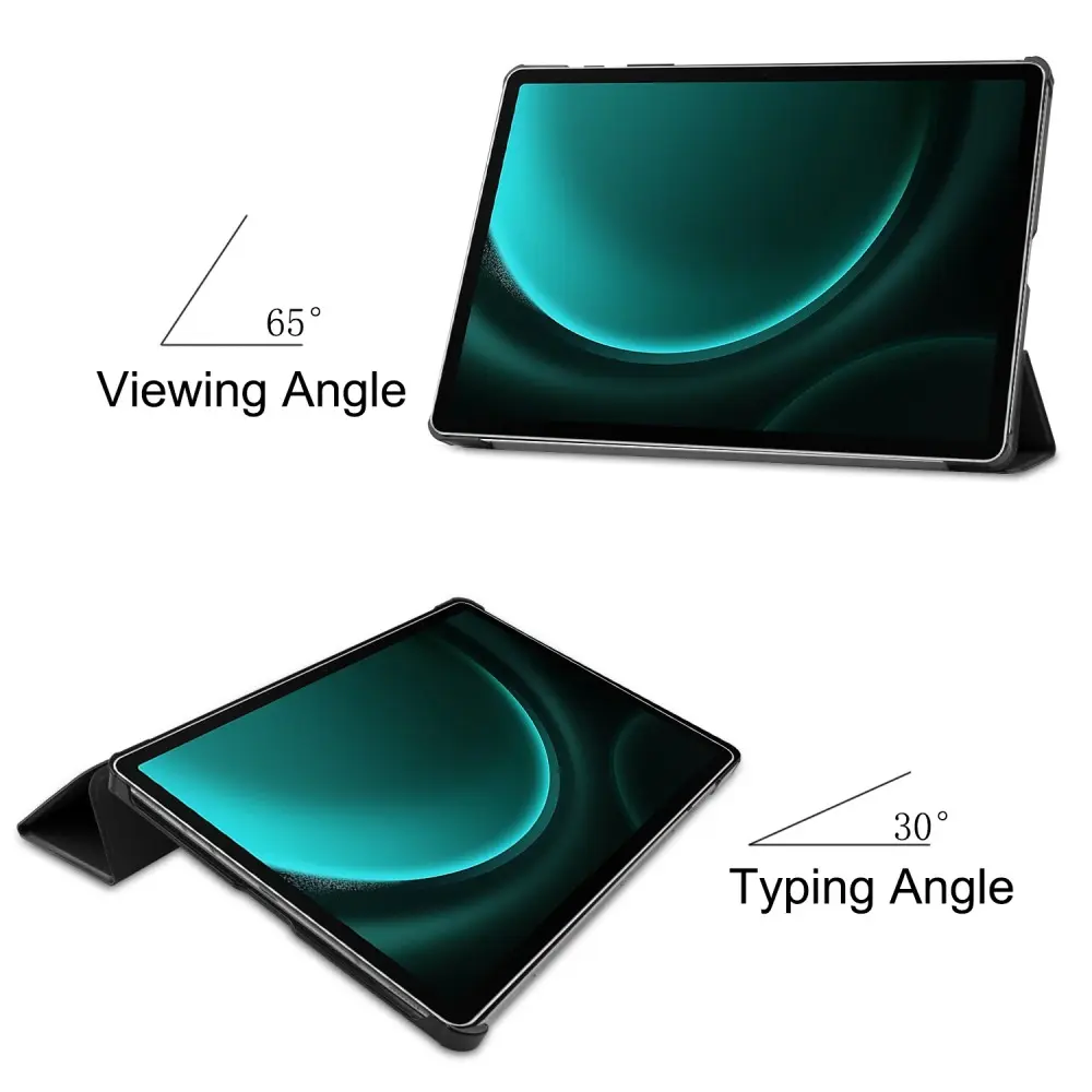 Fodral Tri-fold Samsung Galaxy Tab S9 FE Plus Svart