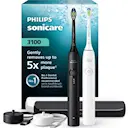 Sonicare 3100 Series Elektrisk Tandbørste 2-pack HX4072/73, Sort/hvid