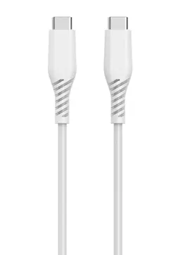 Kabel USB-C til USB-C 2m, Hvid