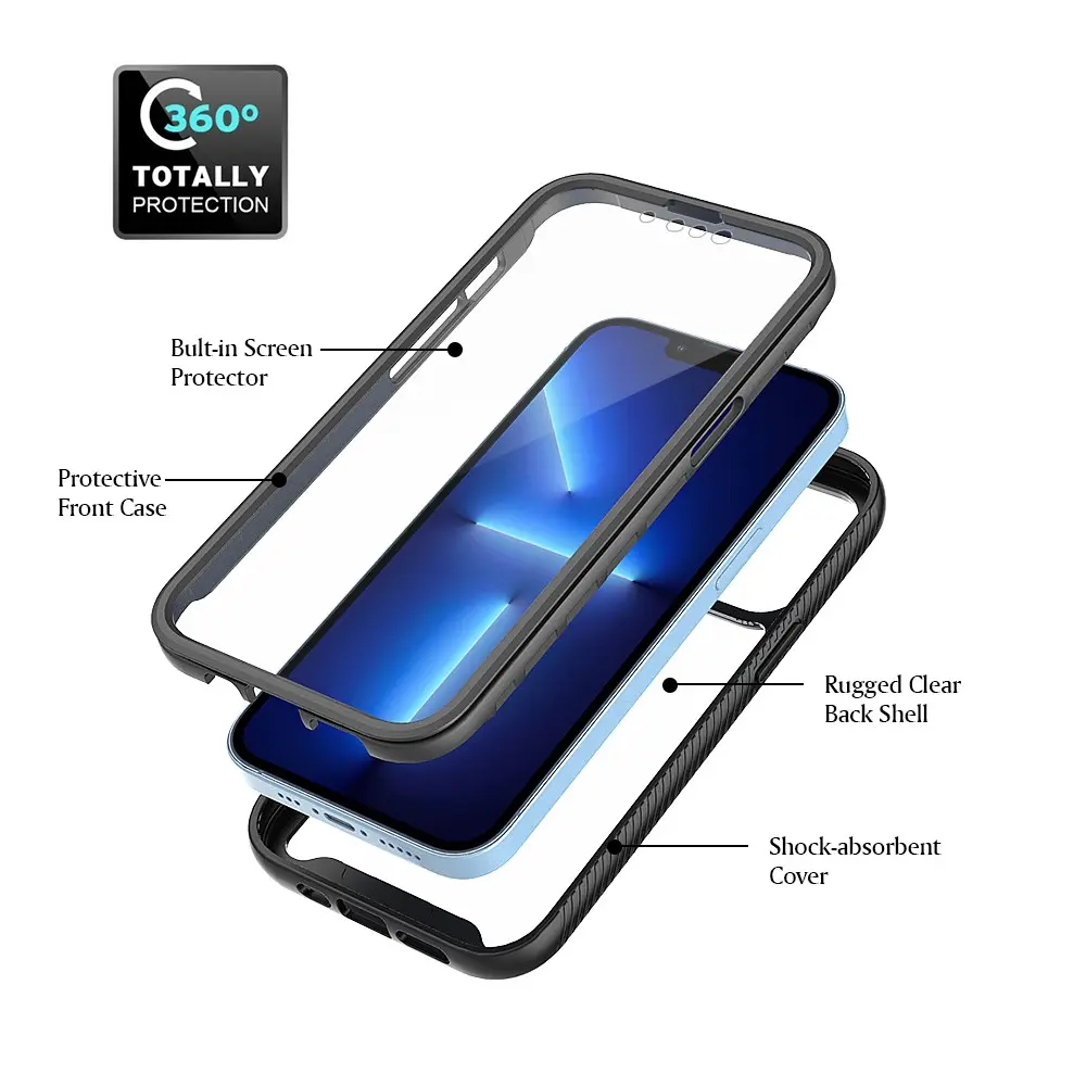 Full Protection Case iPhone 13 Pro Max Svart