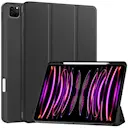 Apple iPad Air 13 2nd Gen (2025) Etui Tri-fold med Pencil-holder Sort