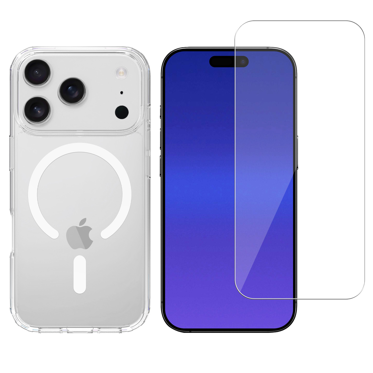 Mobique iPhone 17 Pro Max MagSafe hybrid-deksel + Skjermbeskytter herdet glass