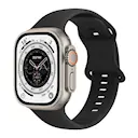 Apple Watch Series 9 45mm Armband i silikon, Svart