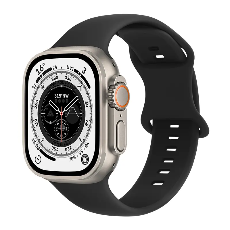 Silikonarmband Apple Watch Series 4-6 44mm Svart