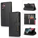 Lærlommebok Multi-slot Samsung Galaxy S22 Ultra svart