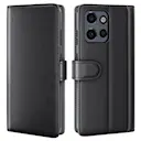 Ægte Læderetui Motorola Edge 50 Neo Sort