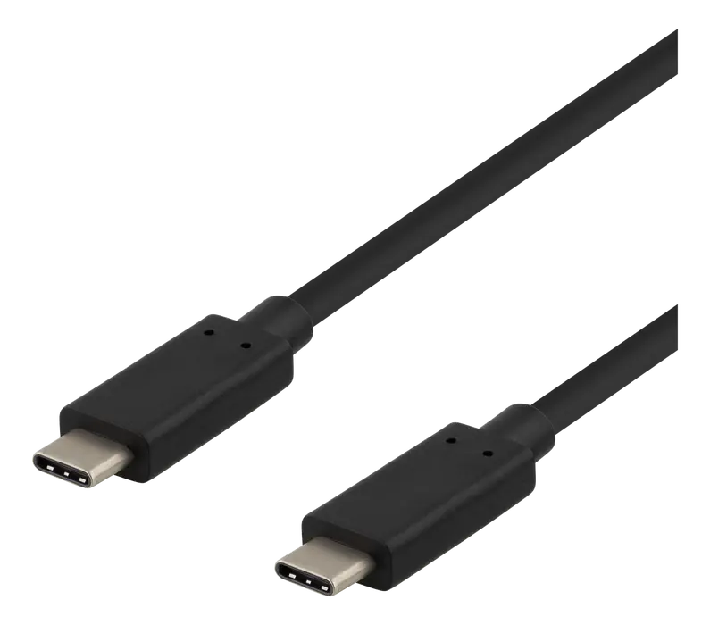 USB-C till USB-C-kabel 10 Gbps 60W 0.25m Svart