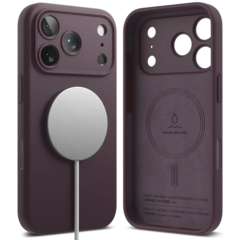 iPhone 18 Pro Max MagSafe silikonecover, Dark Cherry