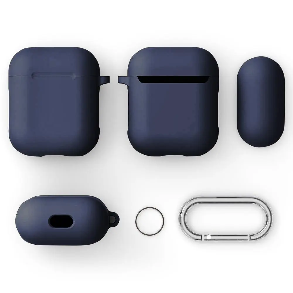 Silikonskal med karbinhake Apple AirPods Blå