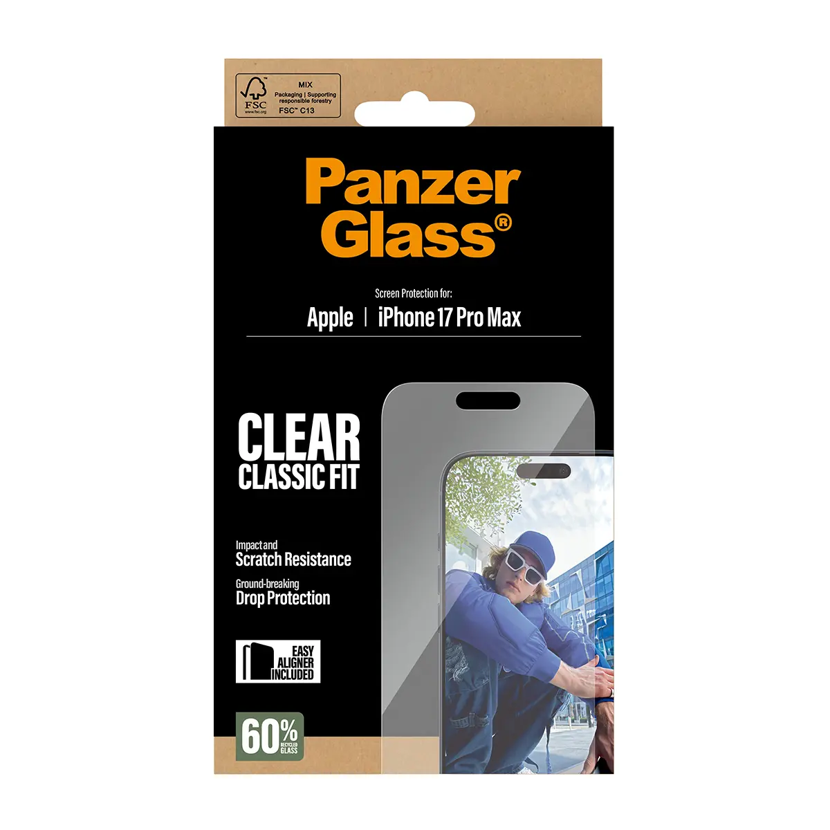 iPhone 17 Pro Max Screen Protector (with EasyAligner) Classic Fit