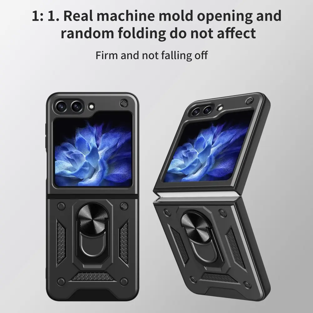 Hybridskal Tech Ring Samsung Galaxy Z Flip 6 svart