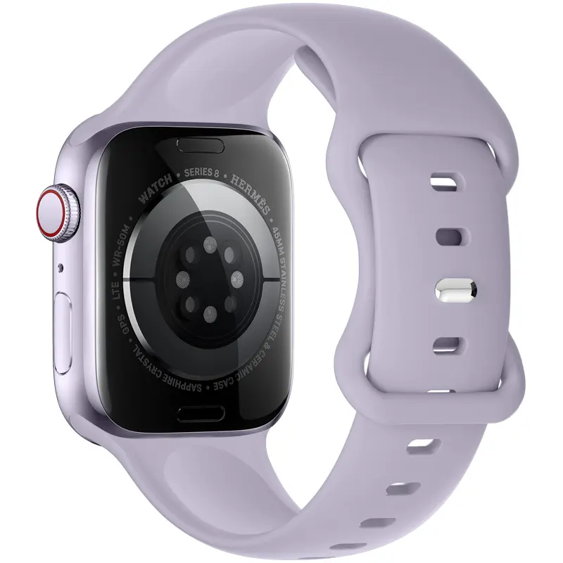 Silikonarmband Apple Watch Series 12 47mm Lila