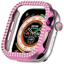 Apple Watch Series 10 46mm Rhinestone cover lyserød