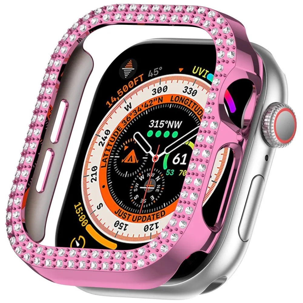 Apple Watch Series 10 46mm Rhinestone Kuoret vaaleanpunainen