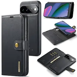 Google Pixel 11 Pro XL Plånboksfodral med avtagbart skal, Black