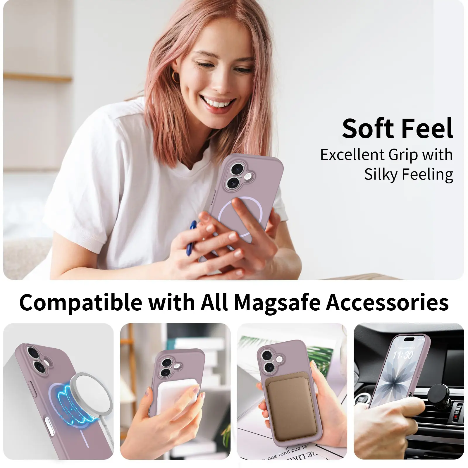 MagSafe-skal SoftArmor iPhone 17 Lila