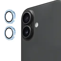 Glitter Linsebeskyttelse Aluminium iPhone 17 Blå