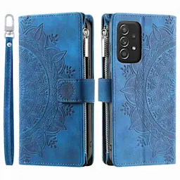 Lompakkolaukku Samsung Galaxy A52/A52s Mandala sininen