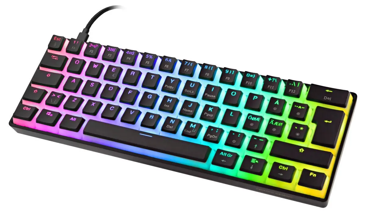 DK475 mekaniskt RGB-tangentbord, Svart