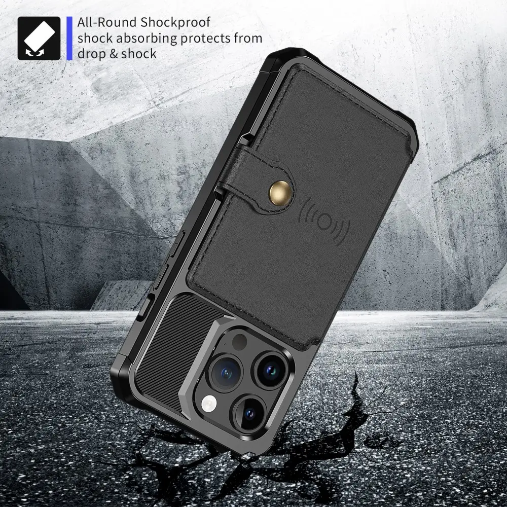 Tough Multi-slot Case iPhone 15 Pro Svart