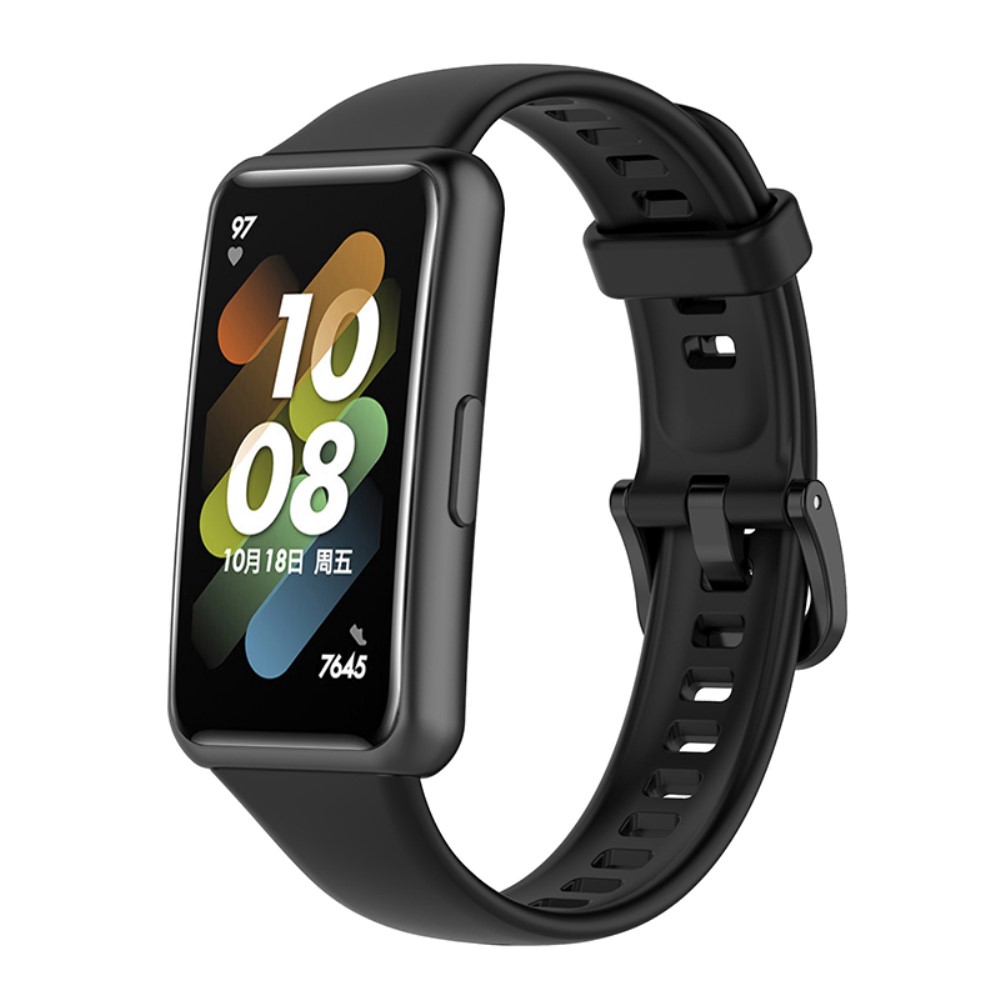 Huawei Band 7 Reim Silikon Svart - Sporty armbånd perfekt for treningen