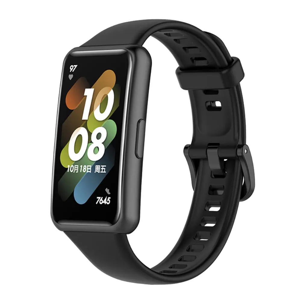 Rem af silikone til  Huawei Band 7 Sort