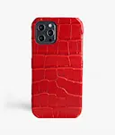 Cover iPhone 12 Pro Max Croco Rød