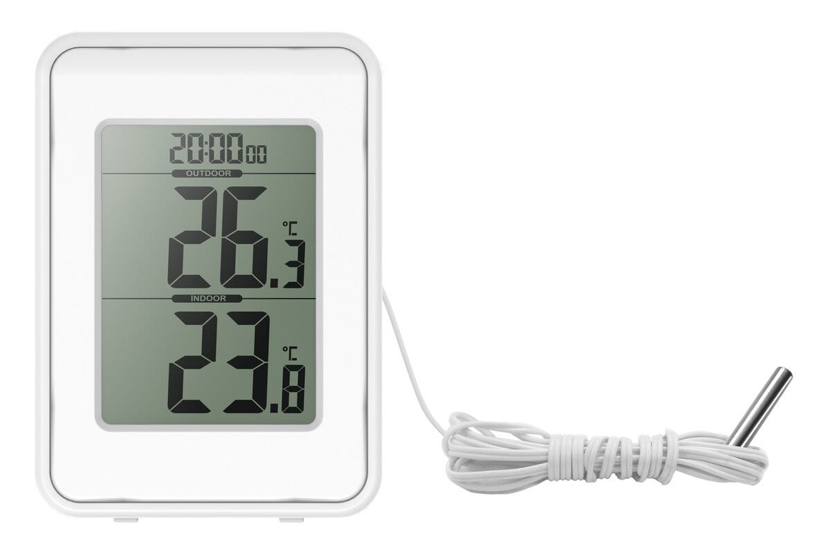 Clas Ohlson Termometer inne/ute, Hvit