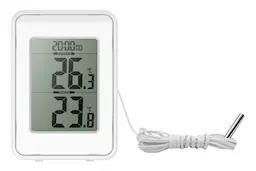 Termometer Inomhus/Utomhus, Vit