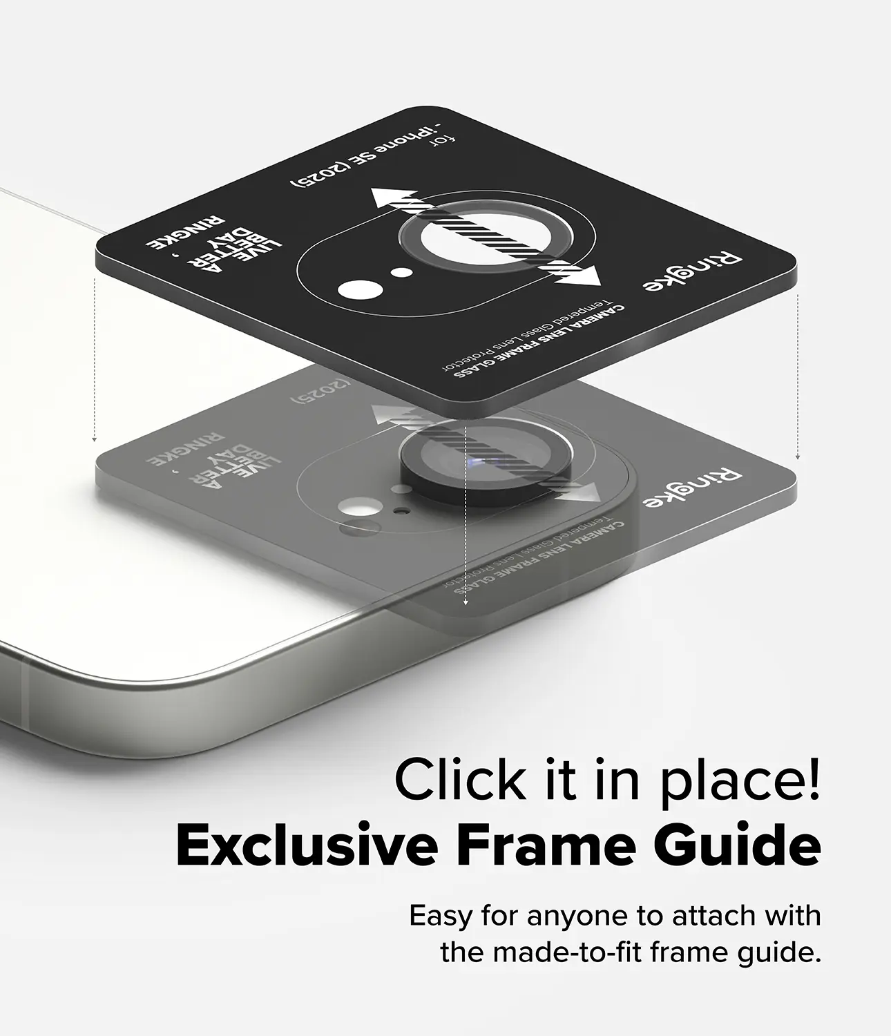 Camera Lens Frame Glass (2-pack) iPhone 17e Black