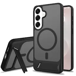 Samsung Galaxy S26 Plus Magneettinen hybridisuojakuori integroidulla tuella, Musta