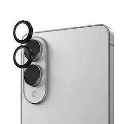 Samsung Galaxy S25 Edge Hoops-linssinsuojat alumiinikehyksellä, Musta