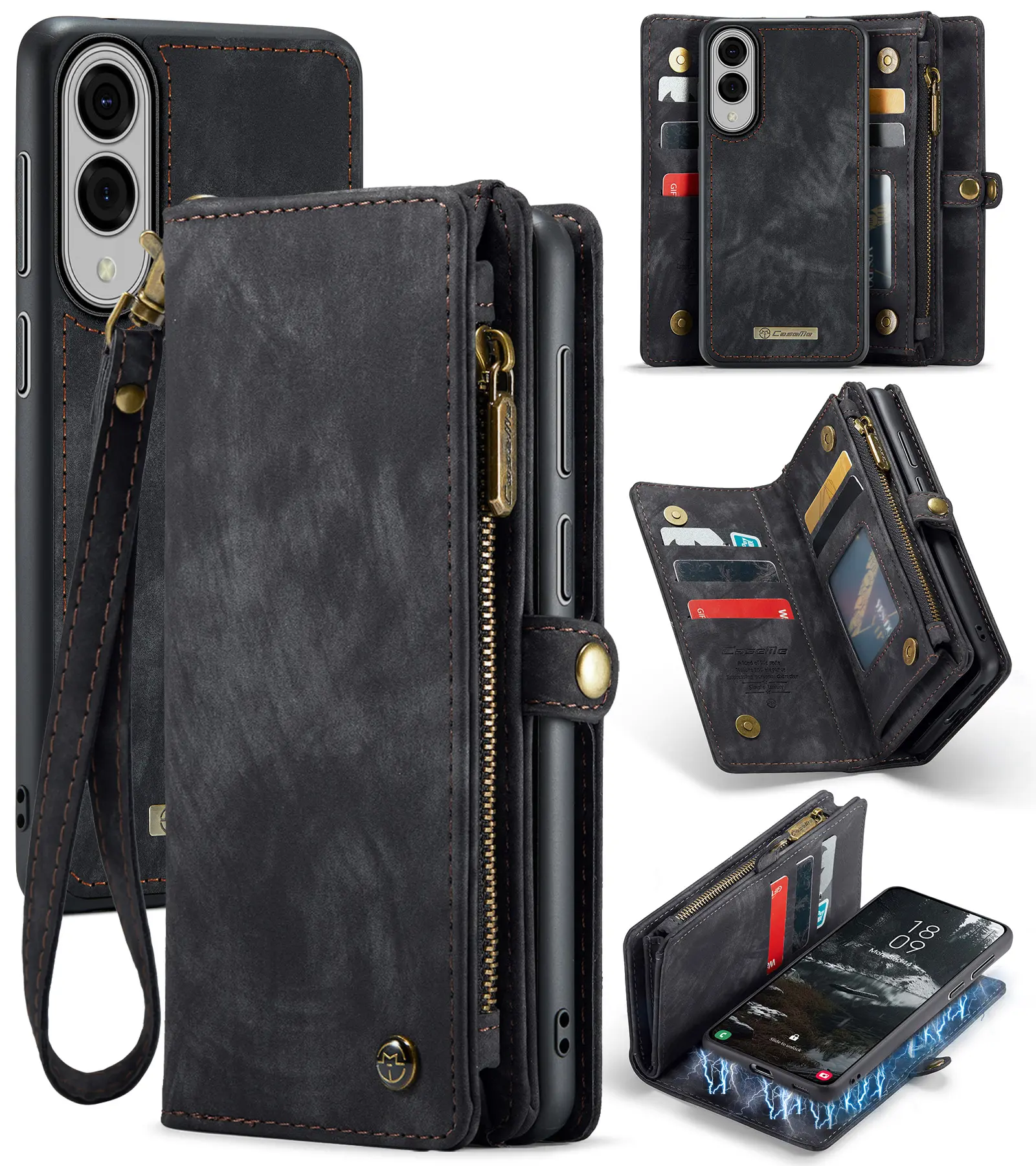 Multi-slot Mobiltaske Samsung Galaxy S25 Edge Grå