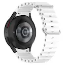 Full Fit Resistant Silikonearmbånd Samsung Galaxy Watch 6 Classic 47mm hvid