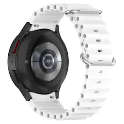 Full Fit Resistant Silikonearmbånd Samsung Galaxy Watch 4 44mm hvid