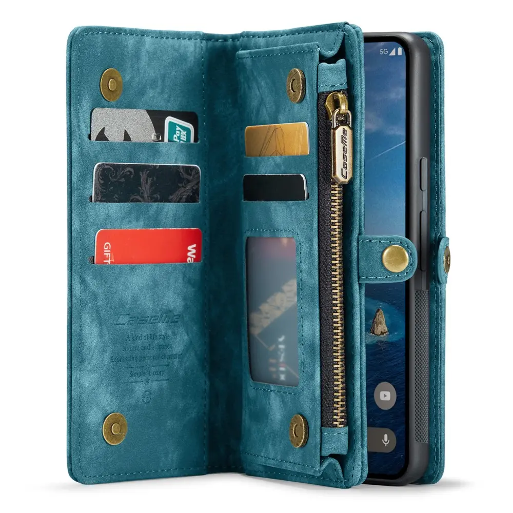 Multi-slot Plånboksfodral Google Pixel 9 Pro Blå