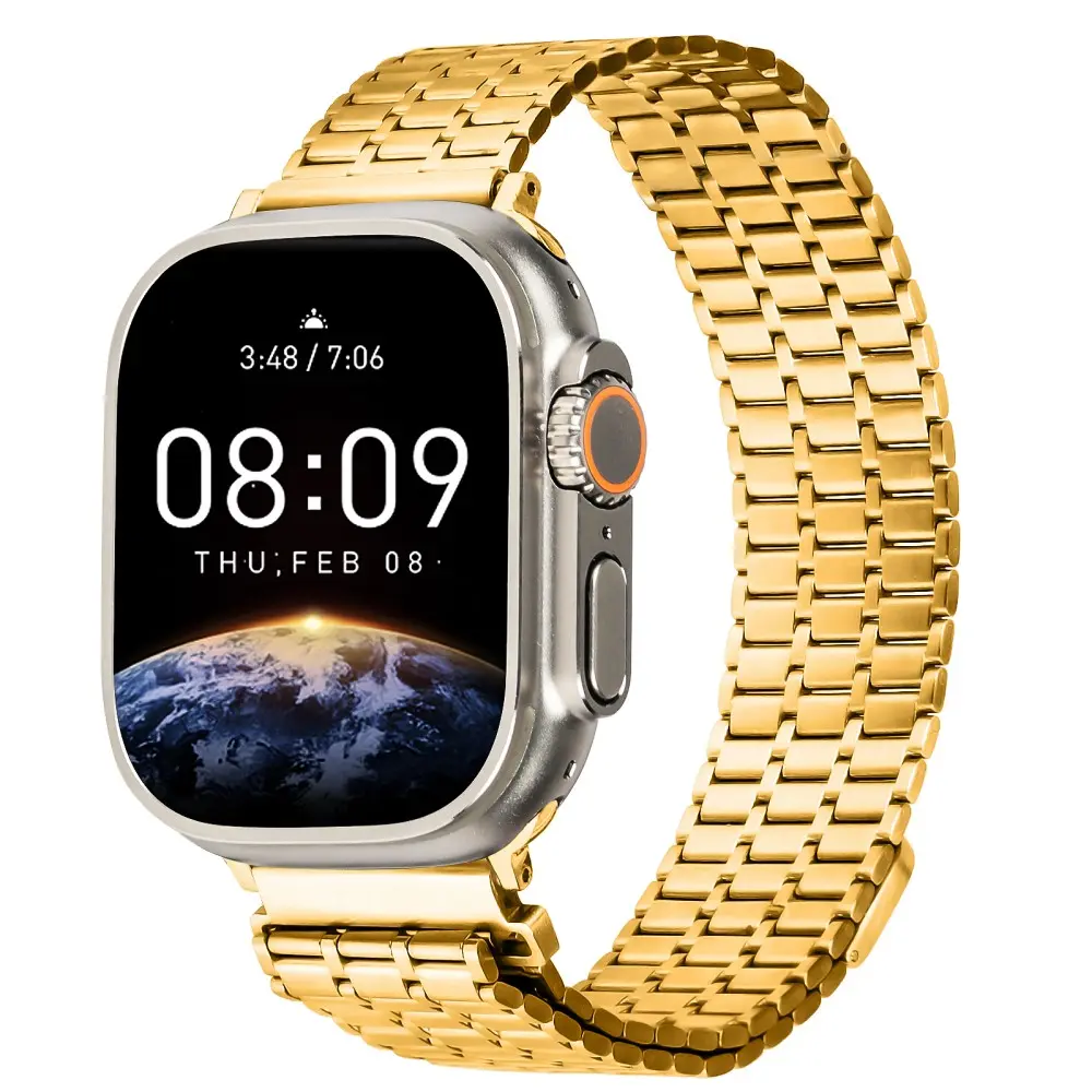 Business Magnetic Armband Apple Watch Series 12 43mm guld