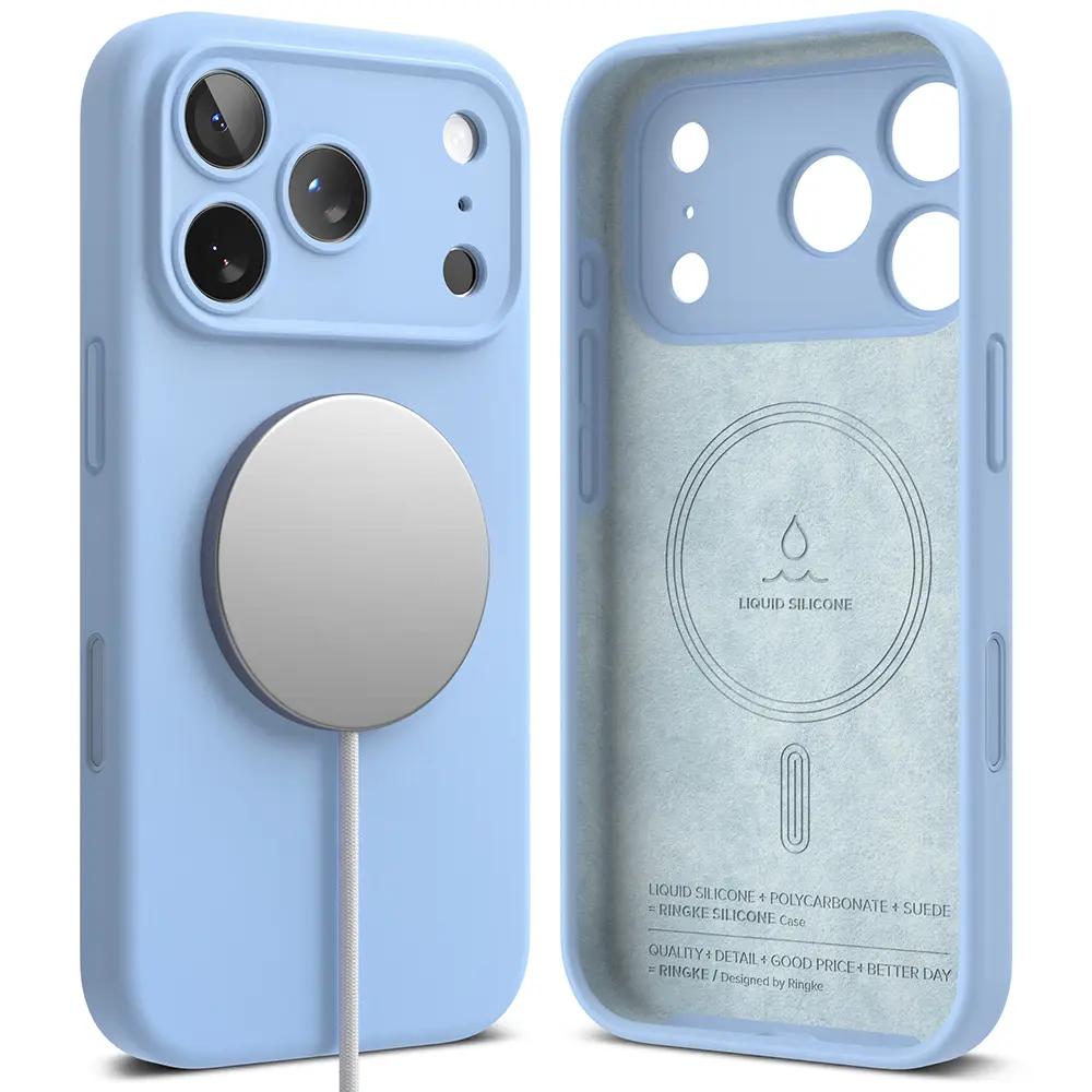 iPhone 18 Pro Max MagSafe silikonecover, Light Blue