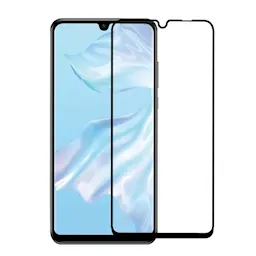 Full-fit Hærdet Glas Skærmbeskytter Huawei P30 Pro sort